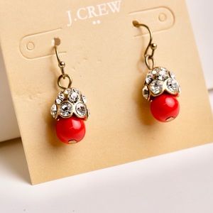 Vintage J.crew drop coral Earrings
